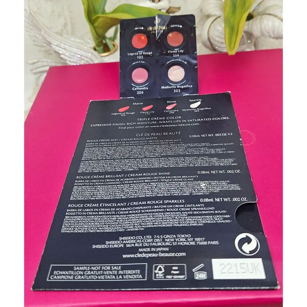 CLE DE PEAU/ SHISEIDO/ YSL X2/ LIPSTICK SAMPLE BUNDLE NEW